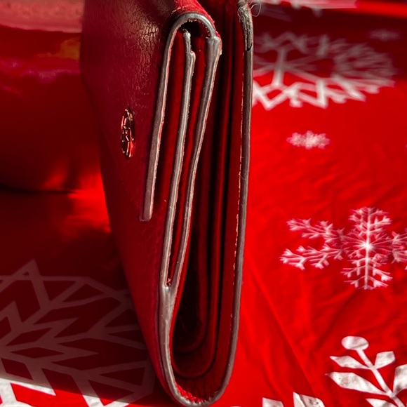 GUCCI RED INTERLOCKING G COMPAC T WALLET - Picture 3 of 13